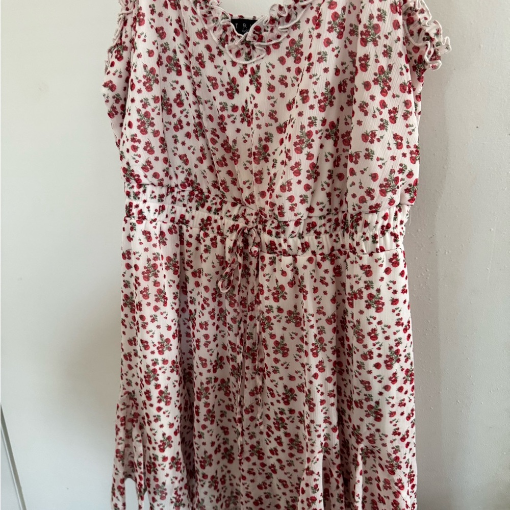 EUC Francesca’s Floral Red Romper